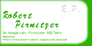 robert pirnitzer business card